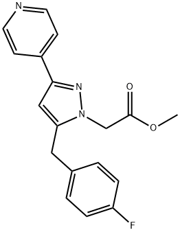 Methyl 2-[5-(4-fluorobenzyl)-3-(pyridin-4-yl)-1H-pyrazol-1-yl]acetate,1001383-87-4,结构式