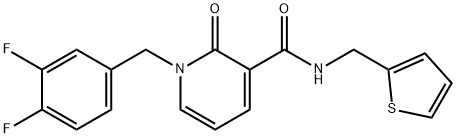 3-PyridinecarboxaMide, 1-[(3,4-difluorophenyl)Methyl]-1,2-dihydro-2-oxo-N-(2-thienylMethyl)- Structure