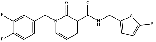 3-PyridinecarboxaMide, N-[(5-broMo-2-thienyl)Methyl]-1-[(3,4-difluorophenyl)Methyl]-1,2-dihydro-2-oxo-|