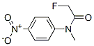 2-フルオロ-N-メチル-4'-ニトロアセトアニリド 化学構造式