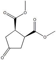 4-oxo-cyclopentane-cis-1,2-dicarboxylic acid dimethyl ester 化学構造式