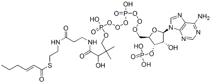 10018-93-6 S-[2-[3-[[4-[[[(2R,3S,4R,5R)-5-(6-aminopurin-9-yl)-4-hydroxy-3-phosphonooxyoxolan-2-yl]methoxy-hydroxyphosphoryl]oxy-hydroxyphosphoryl]oxy-2-hydroxy-3,3-dimethylbutanoyl]amino]propanoylamino]ethyl] (E)-hex-2-enethioate