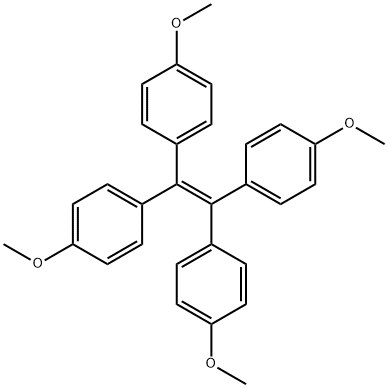 1,1,2,2-テトラ(4-メトキシフェニル)エテン 化学構造式
