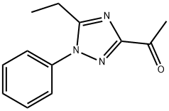3-Acetyl-5-ethyl-1-phenyl-1,2,4-triazole Struktur
