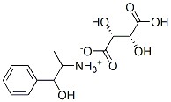 (2R,3R)-2,3-ジヒドロキシブタン二酸・α-(1-アミノエチル)ベンゼンメタノール 化学構造式