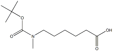 6-((叔丁氧基羰基)(甲基)氨基)己酸, 100222-98-8, 结构式