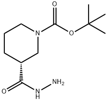 R-(N-Boc)-piperidine-3-carboxylhydrazide
 Struktur