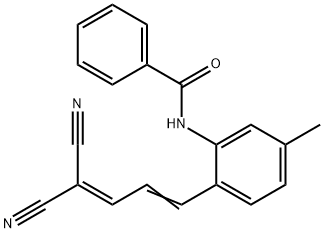 N-[2-(4,4-Dicyano-1,3-butadienyl)-5-methylphenyl]benzamide Struktur