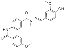 p-(p-Methoxybenzamido)benzoic acid 2-(4-hydroxy-3-methoxybenzylidene)h ydrazide|
