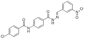 p-(p-Chlorobenzamido)benzoic acid 2-(m-nitrobenzylidene)hydrazide Struktur