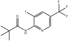 N-(3-Iodo-5-(trifluoromethyl)pyridin-2-yl)-pivalamide 化学構造式