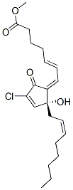 (5E,7Z,14Z)-10-Chloro-12-hydroxy-9-oxoprosta-5,7,10,14-tetren-1-oic acid methyl ester,100295-79-2,结构式