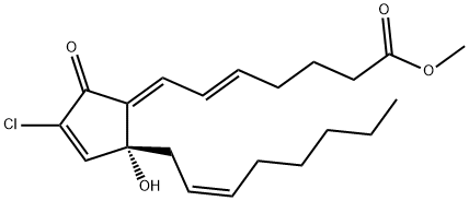 (5E,7E,14Z)-10-Chloro-12-hydroxy-9-oxoprosta-5,7,10,14-tetren-1-oic acid methyl ester,100295-80-5,结构式