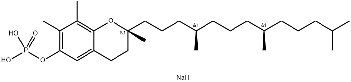 disodium [2R-[2R*(4R*,8R*)]]-3,4-dihydro-2,7,8-trimethyl-2-(4,8,12-trimethyltridecyl)-2H-1-benzopyran-6-yl phosphate Struktur