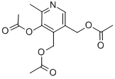 5-アセトキシ-6-メチル-3,4-ピリジンビスメタノールジアセタート 化学構造式