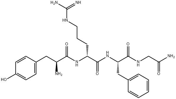 tyrosyl-arginyl-phenylalanyl-glycinamide, 100304-60-7, 结构式