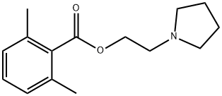 2-(1-ピロリジニル)エチル=2,6-ジメチルベンゾアート 化学構造式