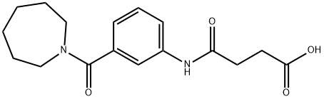 4-[3-(1-アゼパニルカルボニル)アニリノ]-4-オキソブタン酸 化学構造式