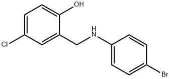 2-{[(4-bromophenyl)amino]methyl}-4-chlorophenol 化学構造式