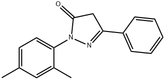1-(2,4-ジメチルフェニル)-3-フェニル-1H-ピラゾール-5(4H)-オン 化学構造式