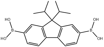 9,9-Diisopropylfluorene-2,7-diboronic acid, 97% Structure