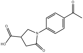 1-(4-Acetylphenyl)-5-oxopyrrolidine-3-carboxylic acid Struktur