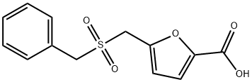 5-PHENYLMETHANESULFONYLMETHYL-FURAN-2-CARBOXYLIC ACID Struktur