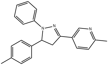 3-(6-Methyl-3-pyridyl)-1-phenyl-5-(p-tolyl)-2-pyrazoline Structure