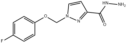 1-[(4-Fluorophenoxy)methyl]-1H-pyrazole-3-carbohydrazide Structure