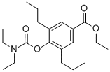 ethyl 4-(diethylcarbamoyloxy)-3,5-dipropyl-benzoate 结构式