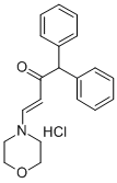 1,1-Diphenyl-4-morpholino-3-buten-2-one hydrochloride Struktur