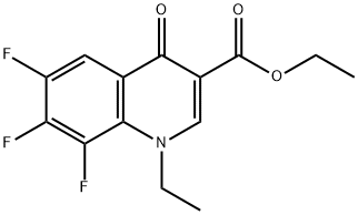 1-乙基-6,7,8-三氟-1,4-二氢-4-氧代-3-喹啉甲酸乙酯 结构式
