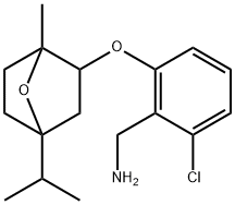 {2-chloro-6-[(4-isopropyl-1-methyl-7-oxabicyclo[2.2.1]hept-2-yl)oxy]phenyl}methanamine Struktur