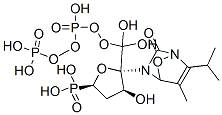 [hydroxy-[hydroxy-[[(2R,3S,5R)-3-hydroxy-5-(5-methyl-2-oxo-4-propan-2- yloxy-pyrimidin-1-yl)oxolan-2-yl]methoxy]phosphoryl]oxy-phosphoryl]oxy phosphonic acid,100515-08-0,结构式