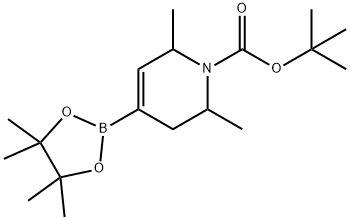 2,6-ジメチル-4-(4,4,5,5-テトラメチル-1,3,2-ジオキサボロラン-2-イル)-5,6-ジヒドロピリジン-1(2H)-カルボン酸TERT-ブチル 化学構造式