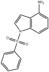 4-Amino-1-(phenylsulfonyl)-indole 化学構造式