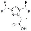 2-[3,5-Bis(difluoromethyl)-1H-pyrazol-1-yl]propanoic acid Struktur