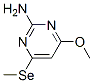 2-Pyrimidinamine, 4-methoxy-6-(methylseleno)- (9CI) 化学構造式