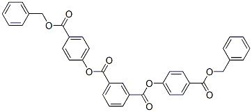 4,4'-[1,3-フェニレンビス(カルボニルオキシ)]ビス(安息香酸ベンジル) 化学構造式