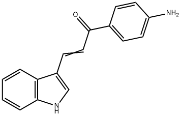(2E)-1-(4-aminophenyl)-3-(1H-indol-3-yl)prop-2-en-1-one Structure