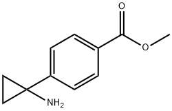 Benzoic acid, 4-(1-aminocyclopropyl)-, methyl ester Structure