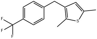 Thiophene, 2,5-diMethyl-3-[[4-(trifluoroMethyl)phenyl]Methyl]- Struktur