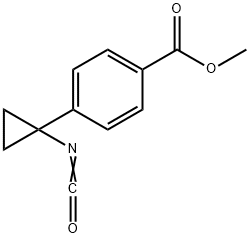 Benzoic acid, 4-(1-isocyanatocyclopropyl)-, Methyl ester Struktur