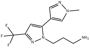 3-[1'-Methyl-5-(trifluoromethyl)-1'H,2H-3,4'-bipyrazol-2-yl]propan-1-amine|3-[5-(1-甲基-1H-吡唑-4-基)-3-(三氟甲基)-1H-吡唑-1-基]丙-1-胺