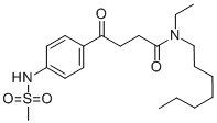 N-Ethyl-N-heptyl-4-[(4-Mesylamino)phenyl]-4-oxobutanamide Structure