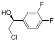 (1S)-2-chloro-1-(3,4-difluorophenyl)-1-ethanol 化学構造式