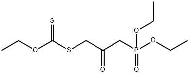 Diethyl 3-[(ethoxymethanethioyl)sulfanyl]-2-
oxopropyl-1-phosphonate 化学構造式