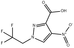4-Nitro-1-(2,2,2-trifluoroethyl)-1H-pyrazole-3-carboxylic acid Struktur
