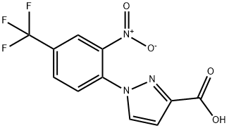 1-[2-Nitro-4-(trifluoromethyl)phenyl]-1H-pyrazole-3-carboxylic acid Struktur