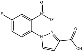 1-(4-Fluoro-2-nitrophenyl)-1H-pyrazole-3-carboxylic acid Struktur
